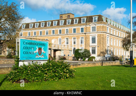 Shire Hall, le Huntingdon Road, Cambridge. Accueil de Cambridgeshire County Council. Banque D'Images