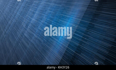 Les lignes de flux lumineux bleu, générée par ordinateur résumé fond, 3D Rendering Banque D'Images