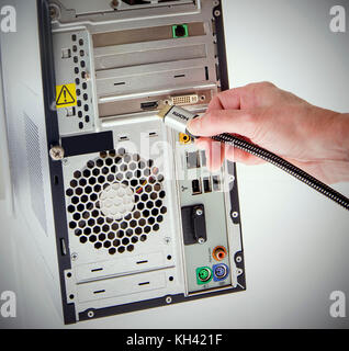 Périphérique HDMI cable for add-on electronics Banque D'Images