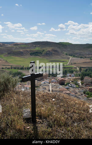 Vue panoramique de huete. La Alcarria, cuenca. Castilla la Mancha - Espagne. Banque D'Images