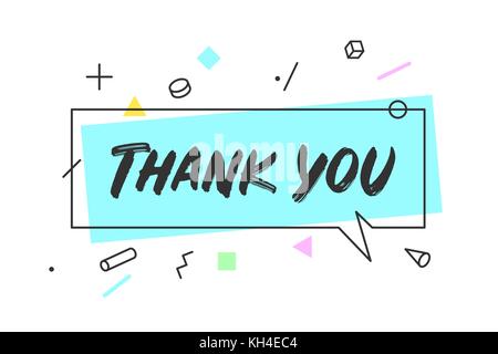 Bannière bulle de discours Merci Illustration de Vecteur