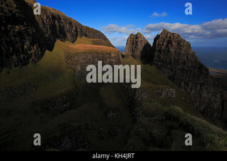 Vue de la table dans l'île de Skye quiraing Banque D'Images