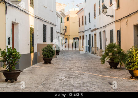 Rues de Ciutadella, Minorque Banque D'Images