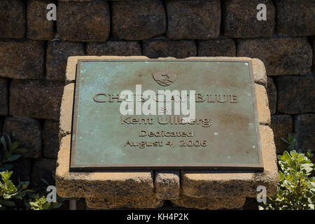 Chub Cay blue plaque Banque D'Images