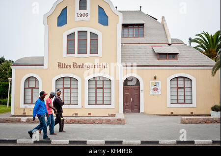 Architecture allemande dans la ville de Swakopmund, Namibie, Afrique. Banque D'Images