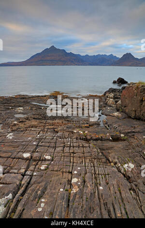 Vue de la plage d'Elgol cullins Isle of Skye Banque D'Images