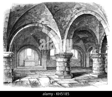 (King) Édouard le Confesseur dans la chapelle de l'abbaye de Westminster. À sa mort en 1065 annonçait la fin de l'ère de l'Aglo-Saxon en Angleterre. Il fut enterré à l'abbaye de Westminster a été récemment achevée et sa réputation posthume est venu d'être vénéré. Banque D'Images