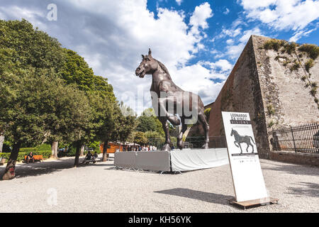 Leonardo's horse à Montepulciano, Italie Banque D'Images