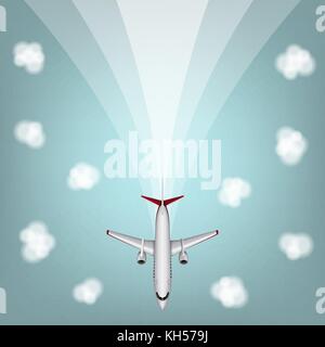 Vector illustration d'avions avec des nuages et des ligne. vector illustration en eps10 Illustration de Vecteur
