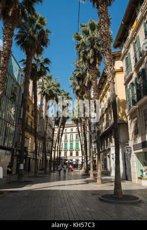Calle Puerta del Mar. Málaga, Andalousie, Espagne. Banque D'Images