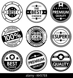 Ensemble de retro vintage badges et étiquettes. noir et blanc style. vector illustration en eps10 Illustration de Vecteur