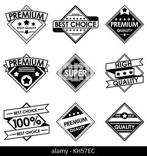 Ensemble de retro vintage badges et étiquettes. noir et blanc style. vector illustration en eps10 Illustration de Vecteur