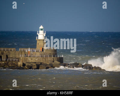 Phare, fishguard, Pembrokeshire, Pays de Galles Banque D'Images