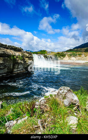 Maruia falls, Lewis pass, île du Sud, Nouvelle-Zélande Banque D'Images