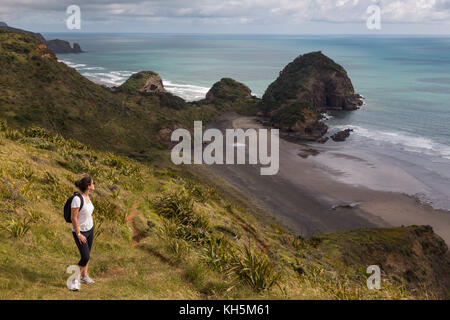 Sur le Te Henga Walkway Banque D'Images