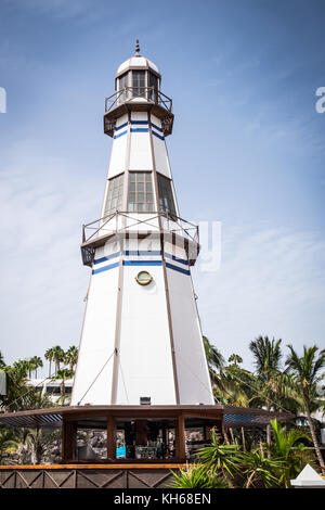 Leuchtturm à Puerto Del Carmen, Lanzarote, Îles Canaries Banque D'Images