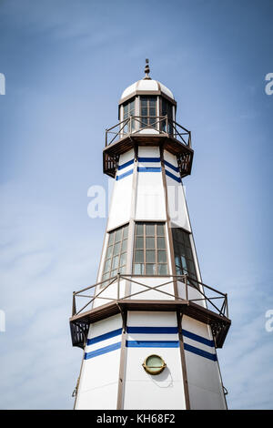 Leuchtturm à Puerto Del Carmen, Lanzarote, Îles Canaries Banque D'Images