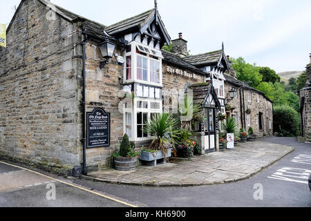 L'ancien nags head public house, edale dans le Derbyshire Peak District, en Angleterre. Banque D'Images