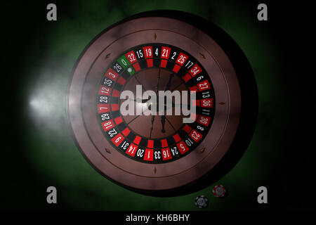 La roue de roulette de casino. 3D render Banque D'Images