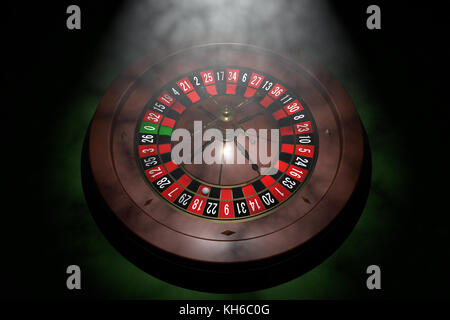 La roue de roulette de casino. 3D render Banque D'Images