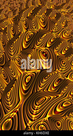 Des cercles concentriques noueux - abstract image générée numériquement Banque D'Images