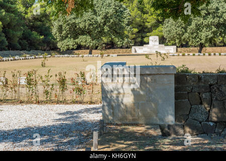 Green hill cemetery.Le cimetière est situé sur le côté est de l'Anzac-suvla road à Canakkale, Turquie. Banque D'Images