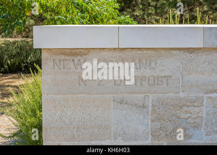 Green hill cemetery.Le cimetière est situé sur le côté est de l'Anzac-suvla road à Canakkale, Turquie. Banque D'Images