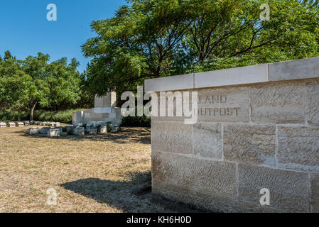 Green hill cemetery.Le cimetière est situé sur le côté est de l'Anzac-suvla road à Canakkale, Turquie. Banque D'Images