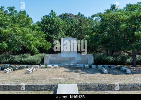 Green hill cemetery.Le cimetière est situé sur le côté est de l'Anzac-suvla road à Canakkale, Turquie. Banque D'Images