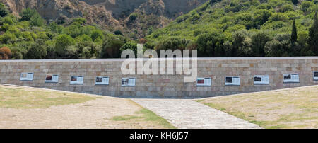 Mémorial de pierre sur la plage à Anzac Cove à Gallipoli, où les troupes alliées ont combattu dans la seconde guerre mondiale, 1 en Turquie çanakkale Banque D'Images