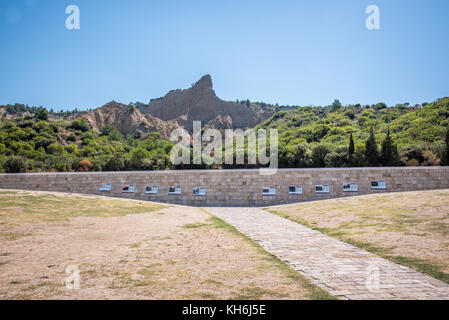 Mémorial de pierre sur la plage à Anzac Cove à Gallipoli, où les troupes alliées ont combattu dans la seconde guerre mondiale, 1 en Turquie çanakkale Banque D'Images