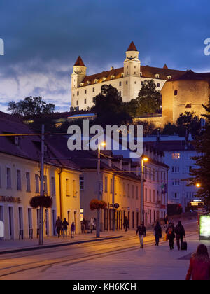 Kapucinska et château, Bratislava, Bratislava, Bratislava, Slovaquie, Europe Banque D'Images
