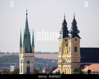 Panorama avec des steples, Nitra, Nitriansky kraj, Slovaquie, Europe Banque D'Images