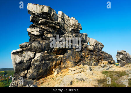 Mur de grès Teufelsmauer Harz Banque D'Images