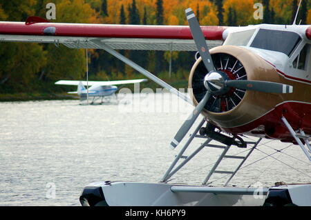 L'exploitation des hydravions à christiansen lac près de talkeetna, ak Banque D'Images