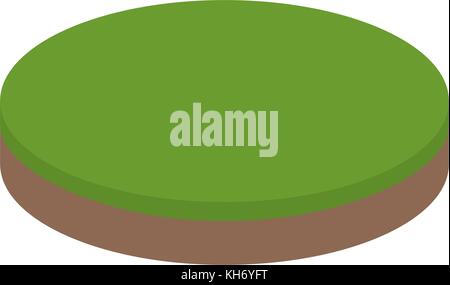 Morceau de terre isométrique Illustration de Vecteur