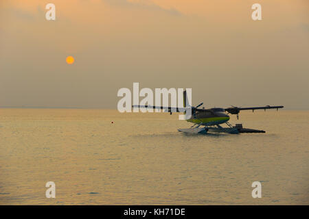 Cheval Blanc' Airways DHC-6 Twin Otter hydravion avion à Randheli island, Maldives Banque D'Images