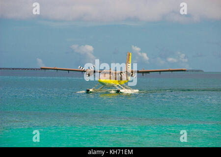Cheval Blanc' Airways DHC-6 Twin Otter hydravion avion à Randheli island, Maldives Banque D'Images