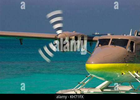 Cheval Blanc' Airways DHC-6 Twin Otter hydravion avion à Randheli island, Maldives Banque D'Images
