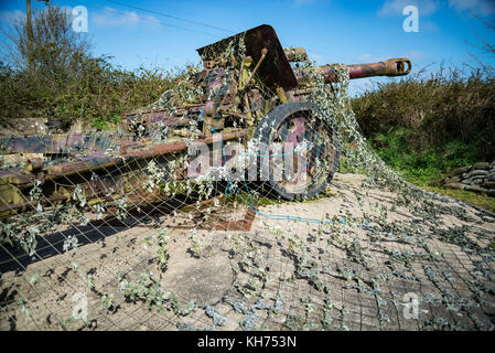 Batterie allemande de maisy, Normandie Banque D'Images