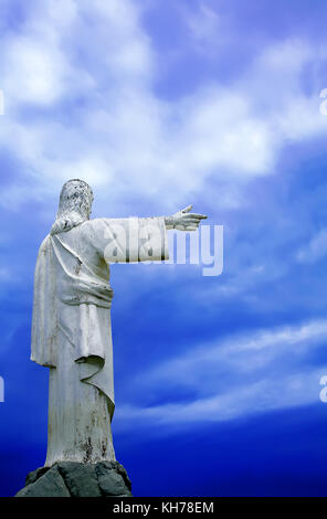 Statue de Jésus Christ dans Ilhéus, Bahia, Brésil, Amérique du Sud. Banque D'Images