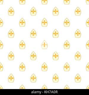 Christian hat pattern, cartoon style Illustration de Vecteur