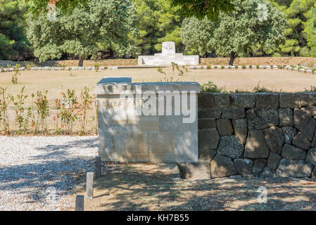 Green hill cemetery.Le cimetière est situé sur le côté est de l'Anzac-suvla road à Canakkale, Turquie. Banque D'Images