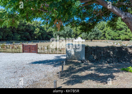 Green hill cemetery.Le cimetière est situé sur le côté est de l'Anzac-suvla road à Canakkale, Turquie. Banque D'Images