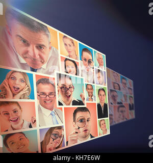 Les gens portrait collage 4x4 Banque D'Images