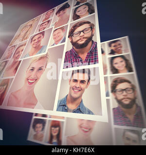 Les gens portrait collage 4x4 Banque D'Images