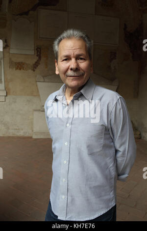 Portrait de Faraj Bayrakdar (Bayraqdar) (poète) 06/09/2017 ©Basso CANNARSA/Opalea Banque D'Images