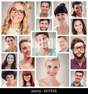 Les gens portrait collage 4x4 Banque D'Images