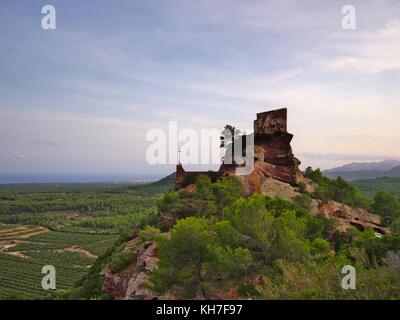 La Ermita de la Mare de Déu de la roca.Mont Roig,Tarragone, Espagne Banque D'Images