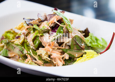 Salade de poulet et de nouilles Banque D'Images